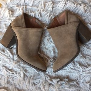 Leather ankle booties